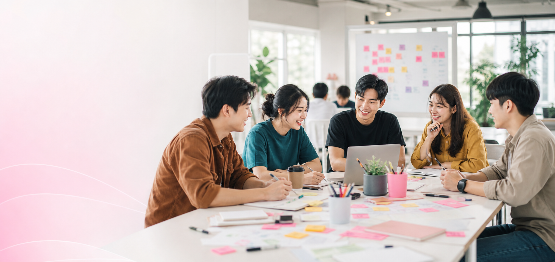 ผู้เรียนเอเชีย Gen Z กำลังนั่งทำ workshop